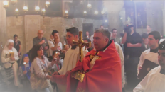 The inventio of the Cross at the church of the holy sepulchre