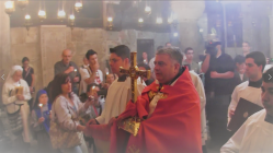 The inventio of the Cross at the church of the holy sepulchre