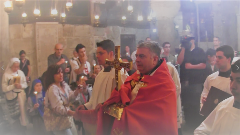 The inventio of the Cross at the church of the holy sepulchre