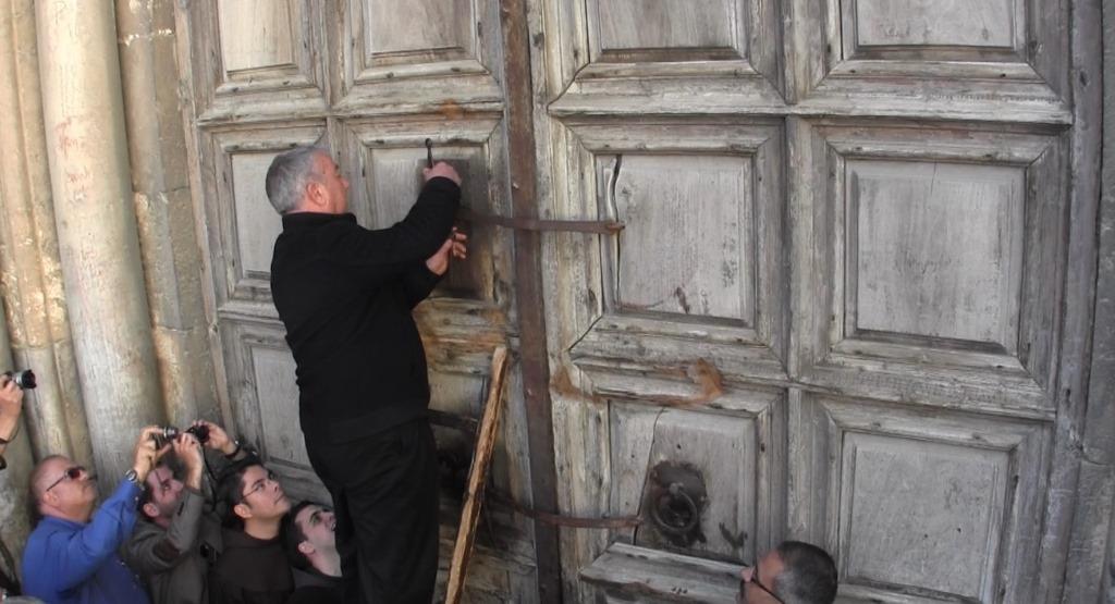 Opening the Doors of the Church of the Holy Sepulchre