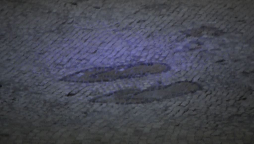 These Sandals mark the place where Jesus stood as he met his mother Mary.